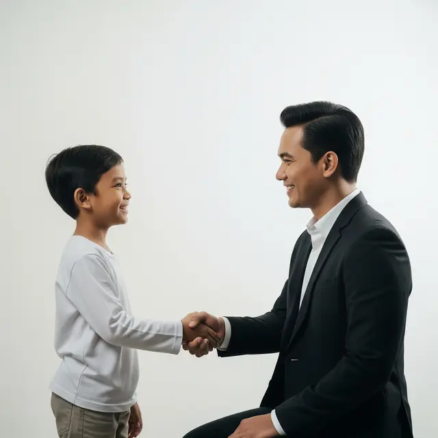 Prompt AI Edit Foto Gabungkan Masa Kecil dan Masa Kini