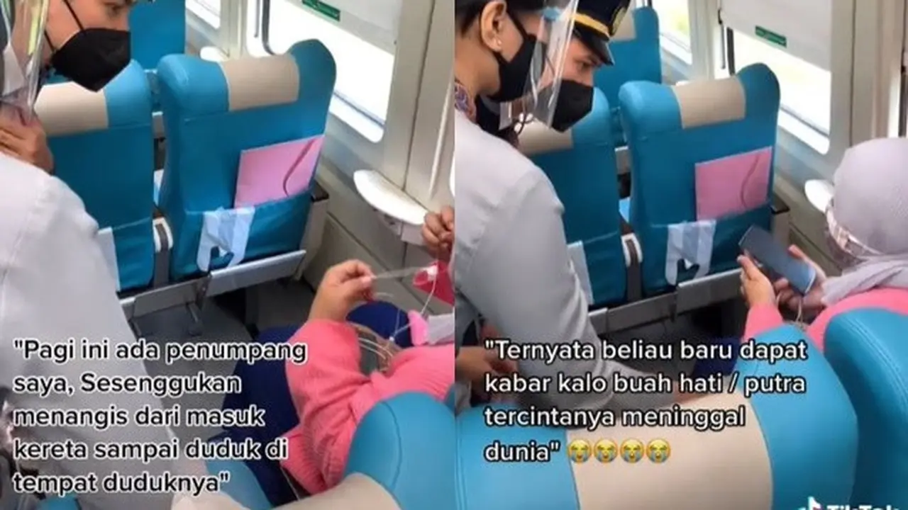 Viral Ibu Nangis di Kereta karena Anaknya Meninggal, Aksi Petugas KAI Bikin Salut