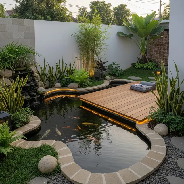 9 Ide Taman Rumah dengan Kolam Ikan untuk Healing, Ciptakan Oasis Relaksasi