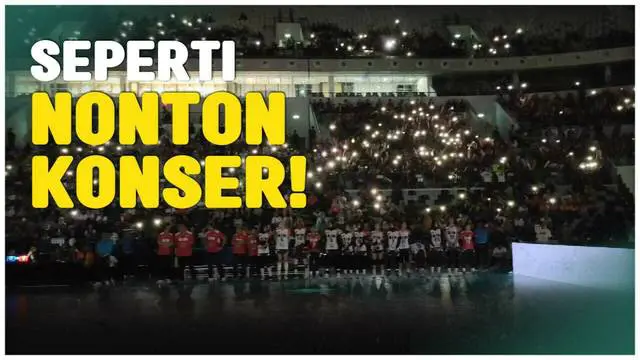 Berita Video, momen flashlight yang menerangi Indonesia Arena jelang laga Grand Final PLN Mobile Proliga 2024