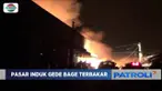 Seorang pedagang kios buah mengatakan, peristiwa kebakaran bermula dari los sayur mayur dan sembako.
