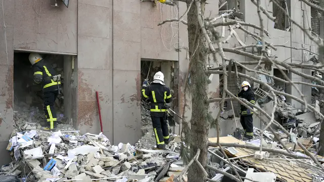 Gedung Pemerintah di Kota Mykolaiv Hancur Dirudal Rusia