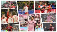 Kolase - Bayern Munchen, Zlatan Ibrahimovic di AC Milan, Lionel Messi di MLS, Girona (Bola.com/Salsa Dwi Novita)