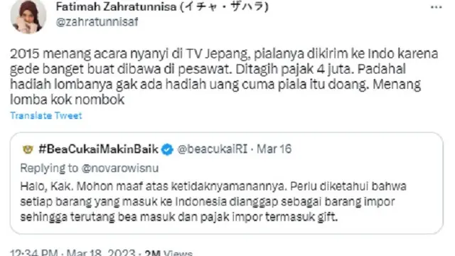 Fatimah Zahratunnisa (Foto: Twitter/@zahratunnisaf)