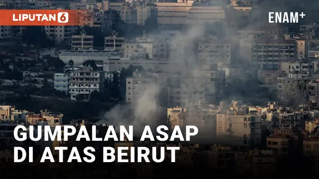 VIDEO: Gumpalan Asap Membumbung Tinggi di atas Beirut