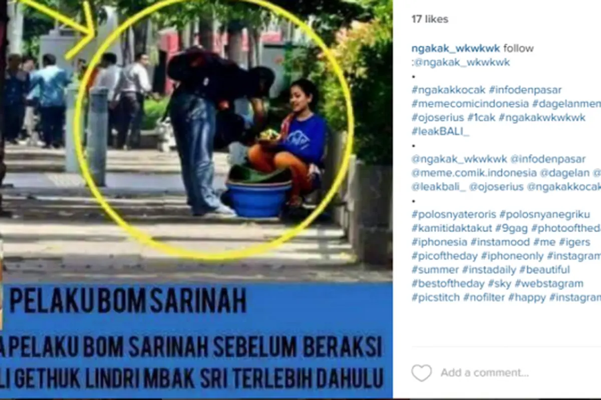 Cuma di Indonesia! Selepas Bom Sarinah, Meme Lucu Hiasi Medsos