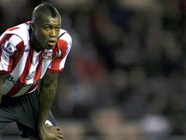 Disappointment for Sunderland&#039;s French International Djibril Cisse during the 4th Round League Cup game in Sunderland, Sunderland Vs Blackburn, North East, England, on November 12th, 2008. Blackburn won 2-1. AFP PHOTO/CRAIG BROUGH