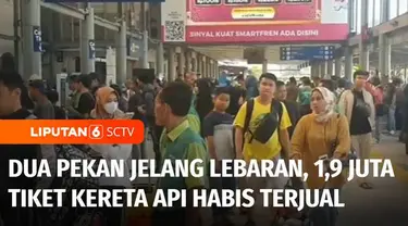 Kurang dari 2 pekan jelang lebaran, sebanyak 1,9 juta tiket kereta api mudik sudah terjual. Sementara di Semarang, Jawa Tengah, PT KAI Daops 4 menyediakan 33 perjalanan dengan kapasitas 17 ribu tiket per hari selama libur panjang hari raya Paskah akh...