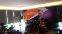 Agus Harimurti Yudhoyono mengungkapkan alasan dirinya maju menjadi bakal calon gubernur DKI Jakarta 2017, di Cibubur, Depok, Jawa Barat, Senin (3/10/2016). (Nanda Perdana Putra/Liputan6.com)