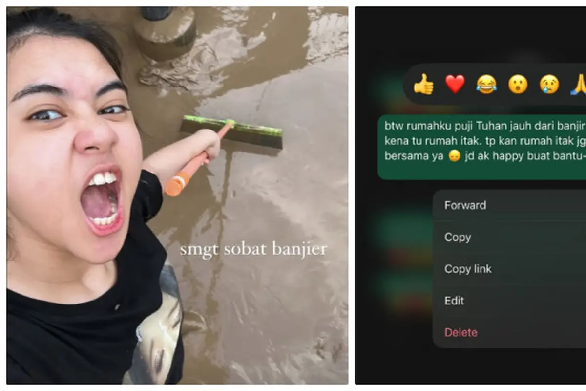 6 Potret Ziva Magnolya Ikut Bantu Bersihkan Lumpur Pasca Banjir, Rumahnya Tidak Terdampak