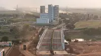 Jembatan penghubung Interchange Tol Karawang Barat menuju alun-alun Karawang selesai diresmikan oleh Bupati Karawang Aep Syaepuloh dan President Director Agung Podomoro Land Bacelius Ruru.