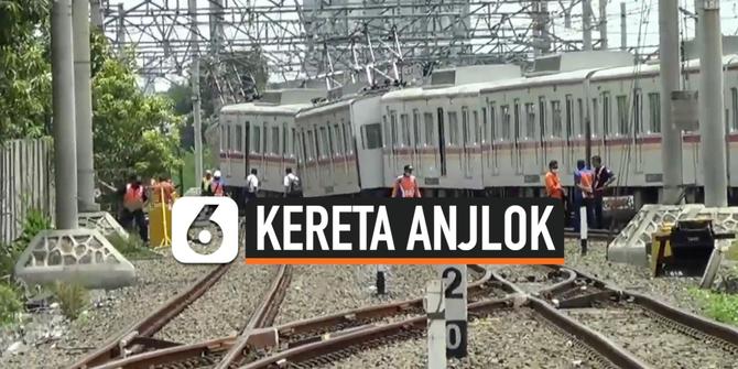 VIDEO: Krl Bekasi Anjlok di Stasiun Kampung Bandan