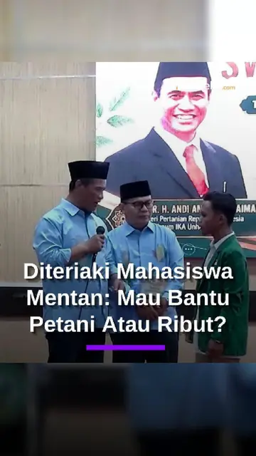Mentan Amran Diteriaki Mahasiswa Soal Petani: Mau Bantu Atau Ribut?