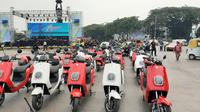 Festival Jakarta Langit Biru diikuti beragam kendaraan elektrik.