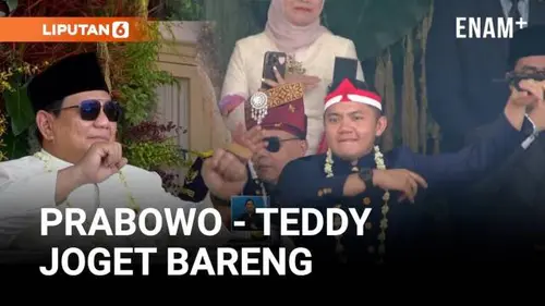  Asyik Banget, Prabowo-Teddy Joget bareng