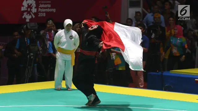 Selebrasi Pipiet Kamelia Sabet Emas Pencak Silat Asian Games 2018