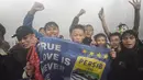 Persib Bandung menggelar pesta juara BRI Liga 1 Indonesia 2024-2025 di markas sendiri, Stadion Gelora Bandung Lautan Api (GBLA), Sabtu (24/5/2025) usai laga lawan Persis Solo. (Timur Matahari/AFP)