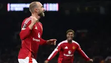 The Red Devils unggul lebih dulu lewat gol yang dicetak Christian Eriksen pada menit ke-35. (Darren Staples/AFP)