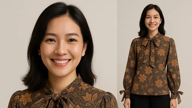 Model Blouse Batik Lengan Bishop yang Lagi Tren/Ilustrasi AI