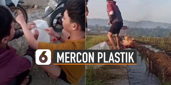 VIDEO: Unik, Mercon Terbuat dari Plastik Kresek