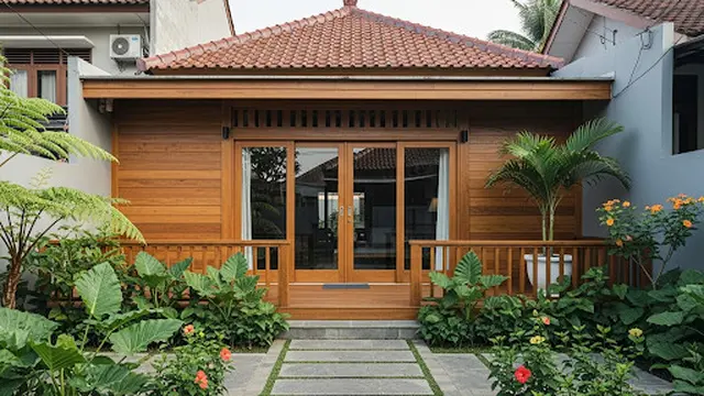 Rumah Kayu Kecil Menyatu dengan Alam
