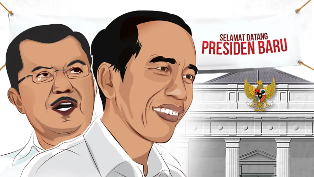 Ilustrasi Joko widodo dan Jusuf Kalla