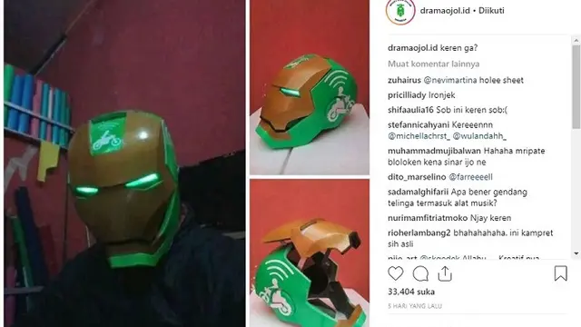 hem iron man (foto: instagram/@dramaojol.id)