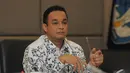 Menteri Pendidikan dan Kebudayaan, Anies Baswedan saat konferensi pers, Jakarta, Senin (24/11/2014). (Liputan6.com/Herman Zakharia)