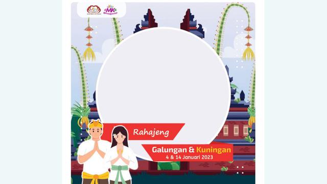 Twibbon Hari Galungan dan Kuningan 2023.