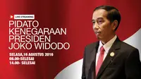 Presiden Jokowi menyampaikan Pidato Kenegaraan dan Nota Keuangan RAPBN 2017 di Gedung  MPR/DPR RI, Jakarta, Selasa (16/8/2016).