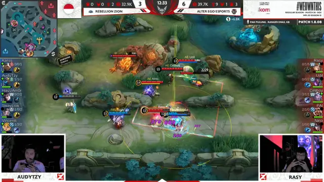Rebellion Zion sukses kalahkan Alter Ego dalam pertandingan MPL ID S12, Kamis (17/8/2023) (Youtube MPL Indonesia)