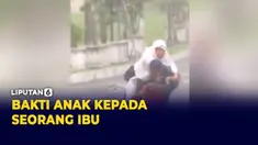 Mengharuskan, Anak Gendong Ibunya saat Hujan Deras ketika Salat IED