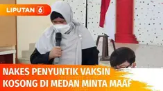 Polda Sumut dan Polres Pelabuhan Belawan memeriksa dua tenaga kesehatan yang diduga menyuntik vaksin kosong terhadap anak SD di Medan. Usai diperiksa, tenaga kesehatan yang melakukan penyuntikan pun meminta maaf.