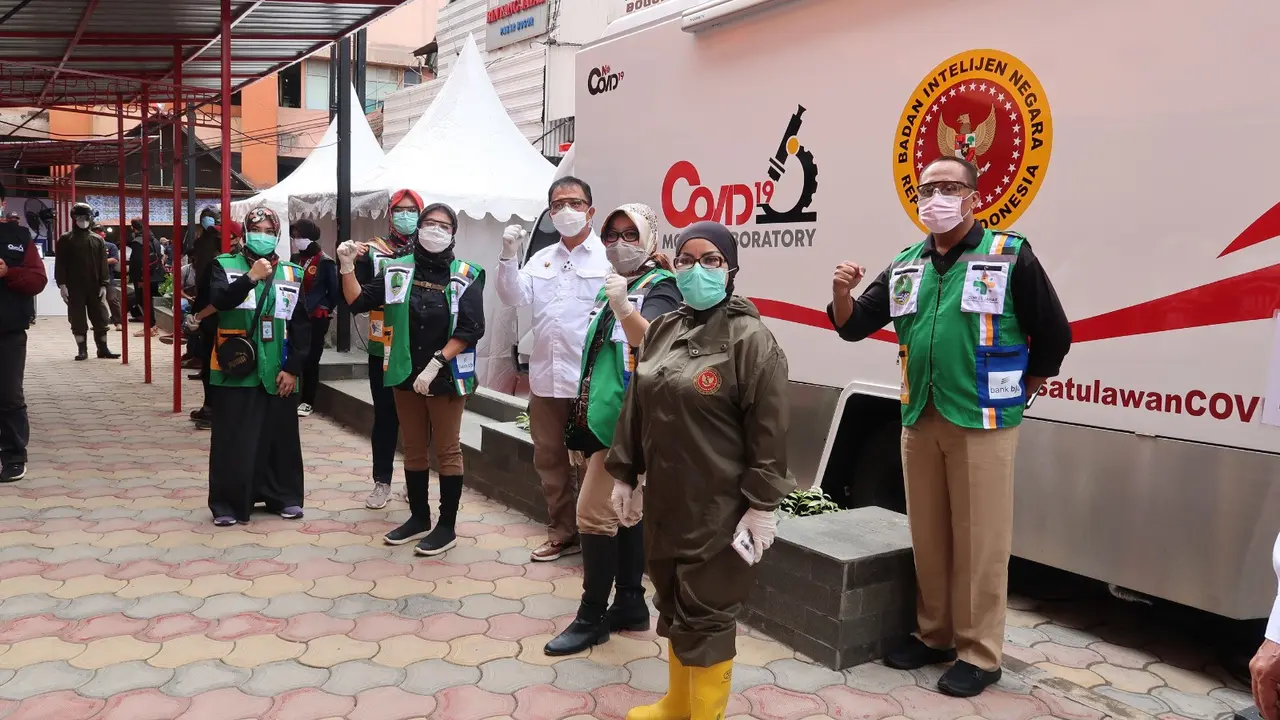 Foto: Kegiatan Gelar Operasi Intelijen Medik yang dilaksanakan BIN untuk mendeteksi penularan Covid-19 di Jabar