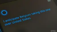 Cortana memprediksi Belgia mampu mengalahkan Amerika Serikat, dan terbukti tepat. (theverge.com)