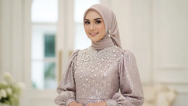 Gamis Serba Payet Tampil Mewah dan Elegan
