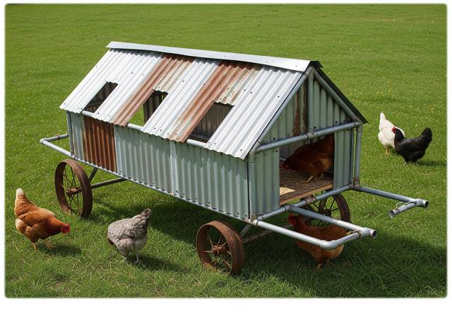 Kandang Ayam Portable dari Seng Bekas/Desain Kandang Ayam dari Seng Bekas Sederhana (Sumber; gemini.com)