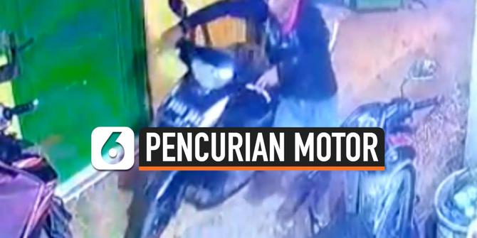 VIDEO: Rekaman Aksi Pencuri Gasak 3 Motor Sekaligus