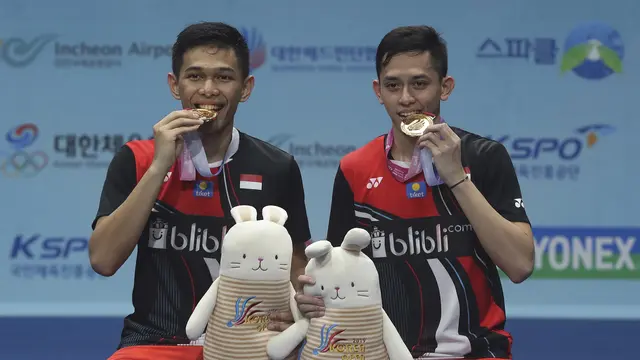 Kegembiraan Fajar / Rian Raih Juara Korea Terbuka 2019