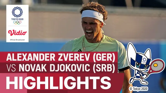 Berita video highlights tenis tunggal putra Olimpiade Tokyo 2020, Novak Djokovic Vs Alexander Zverev, Jumat (30/7/21).