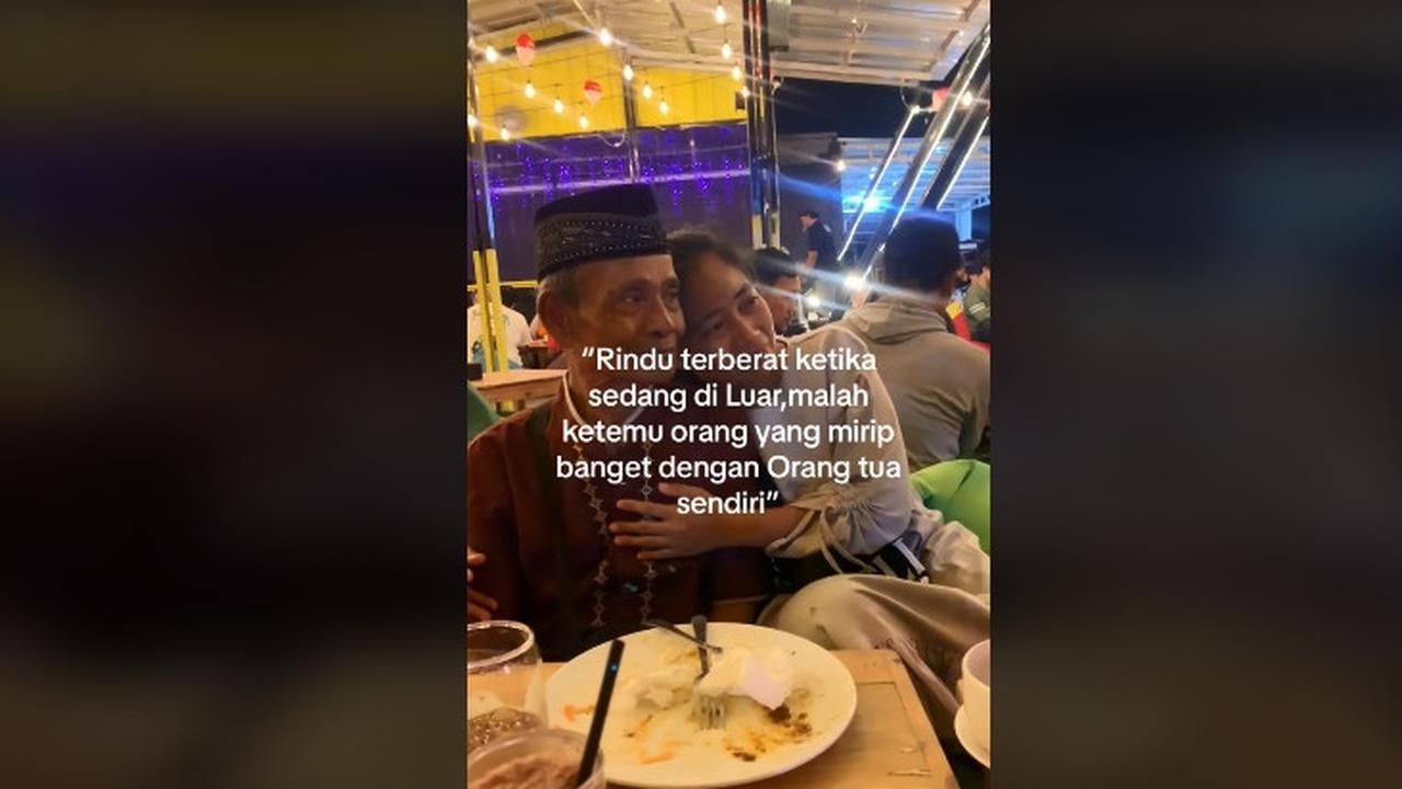 Momen Haru Perempuan Menangis Saat Bertemu Orang Mirip Mendiang Ayahnya, Warganet: Sedihnya Sampai Sini