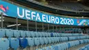 Pemandangan bangku penonton Stadion Saint Petersburg di Rusia, Selasa (4/2/2020). Markas Zenit Saint Petersburg ini mampu menampung sekitar 68.000 penonton. (Olga MALTSEVA/AFP)