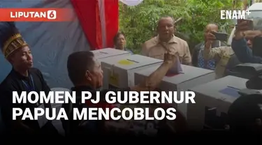 Provinsi Papua membuka Tempat Pemungutan Suara (TPS) lebih awal karena perbedaan waktu. TPS dibuka tepat pukul 07.00 WIT. Penjabat Gubernur Provinsi Papua Ridwan Rumasukun datangi TPS pagi hari untuk menyalurkan hak suaranya.