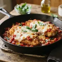 Resep Chicken Parmesan Tanpa Oven dengan Saus Tomat Homemade (AI Generated)
