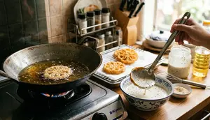 Cara Membuat Kembang Goyang Tanpa Cetakan Besi, Cukup Pakai Sendok Sayur