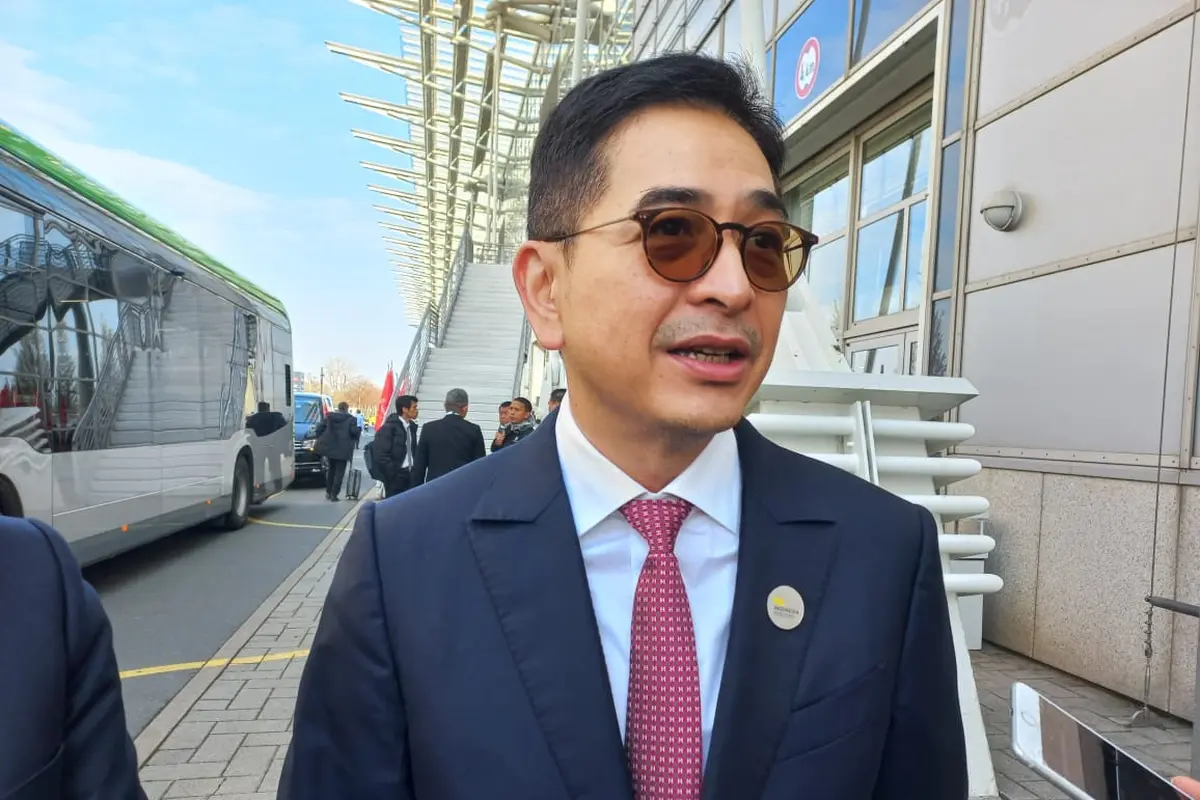 Ketua Umum Kadin Indonesia Arsjad Rasjid di ajang Hannover Messe 2023.