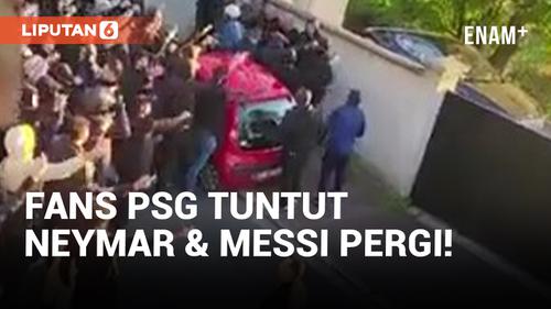 VIDEO: Fans PSG Demo di Depan Rumah Neymar dan Kantor Klub