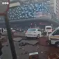 Ledakan gas terjadi di salah satu ruas jalan di Johannesburg, Afrika Selatan. (Video BBC)