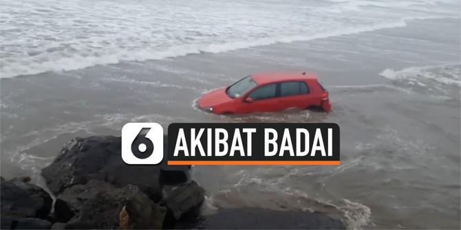 VIDEO: Mobil Nyasar ke Laut Akibat Badai di Irlandia