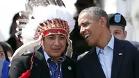 Obama Kunjungi Reservasi Suku Sioux di Dakota Utara